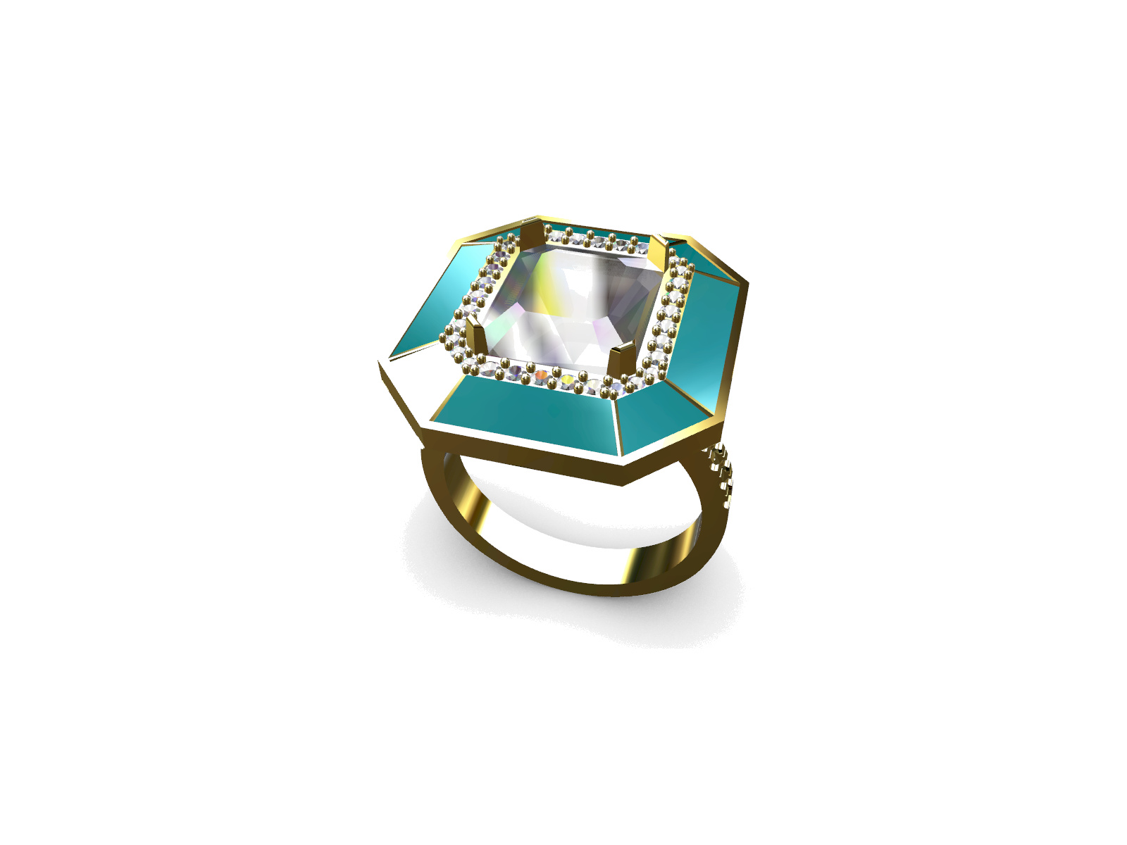 Geometric statement ring CAD visualization