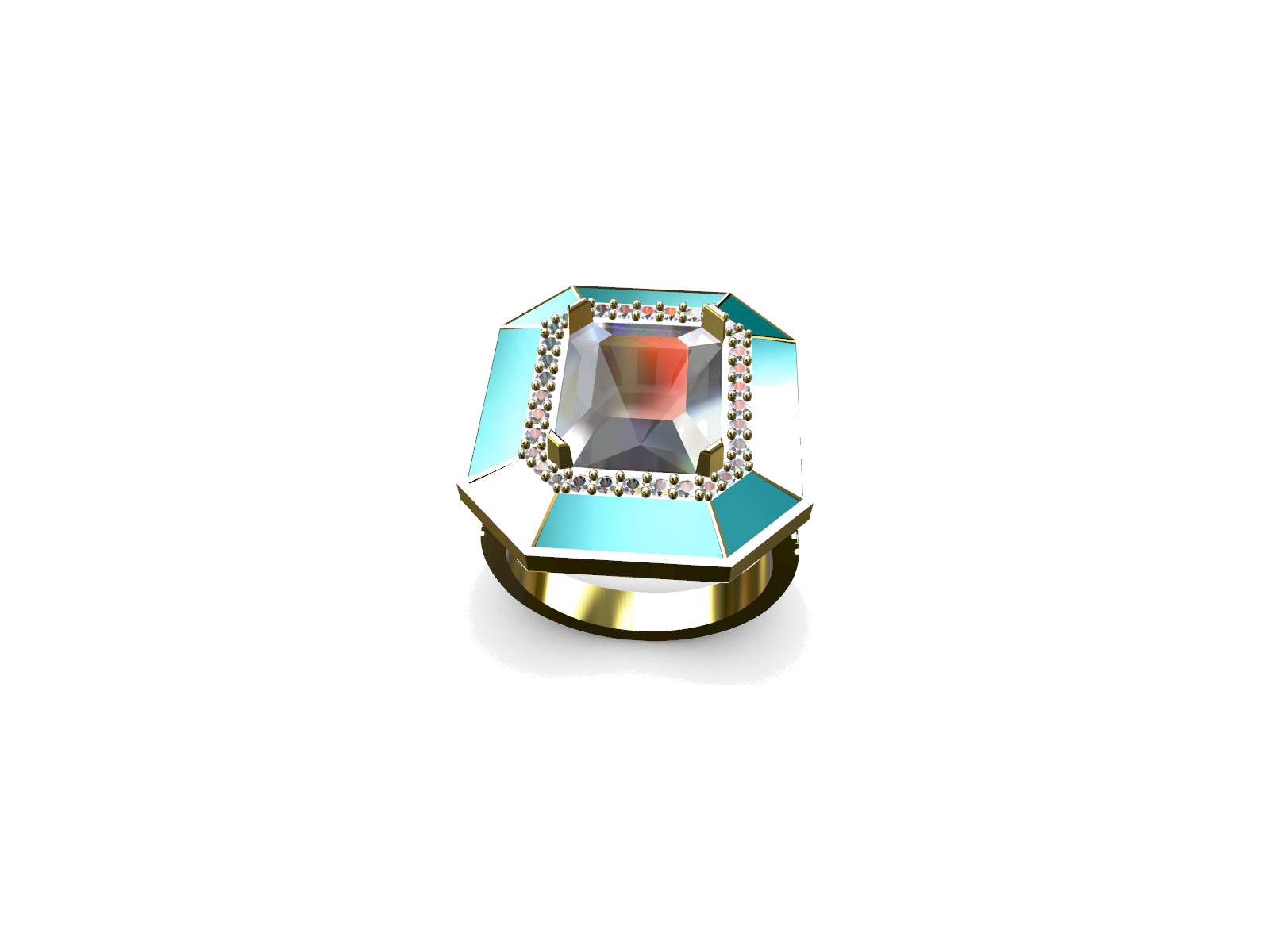 Geometric ring CAD development view